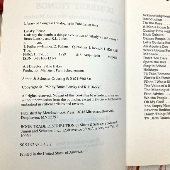 DADS SAY THE DUMBEST THINGS Paperback Book By Bruce Lansky & K.L. Jones - Picture 7 of 13